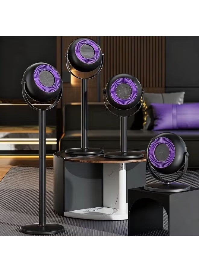 BlueFire Adjustable Height Floor Standing Fan Heater with European Plug – Silent Portable Electric Space Heater for Bedroom, Office & Living Room, Modern White Non-Rechargeable Indoor Heater for Autumn & Winter Warmth - Image 4